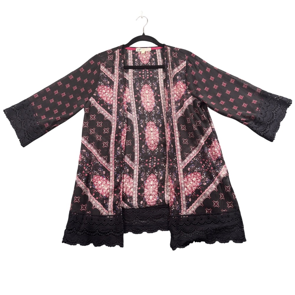 Jolt Boho Kimono Cardigan Women S Floral Paisley Lace Duster Coquette Festival